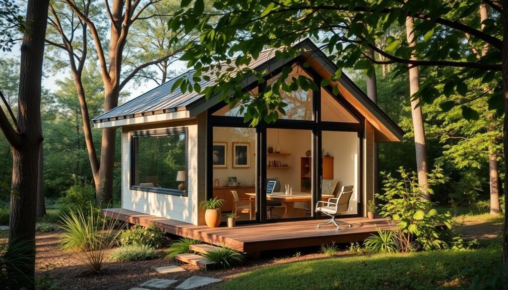 Small flexible living cottages suitable for home offices