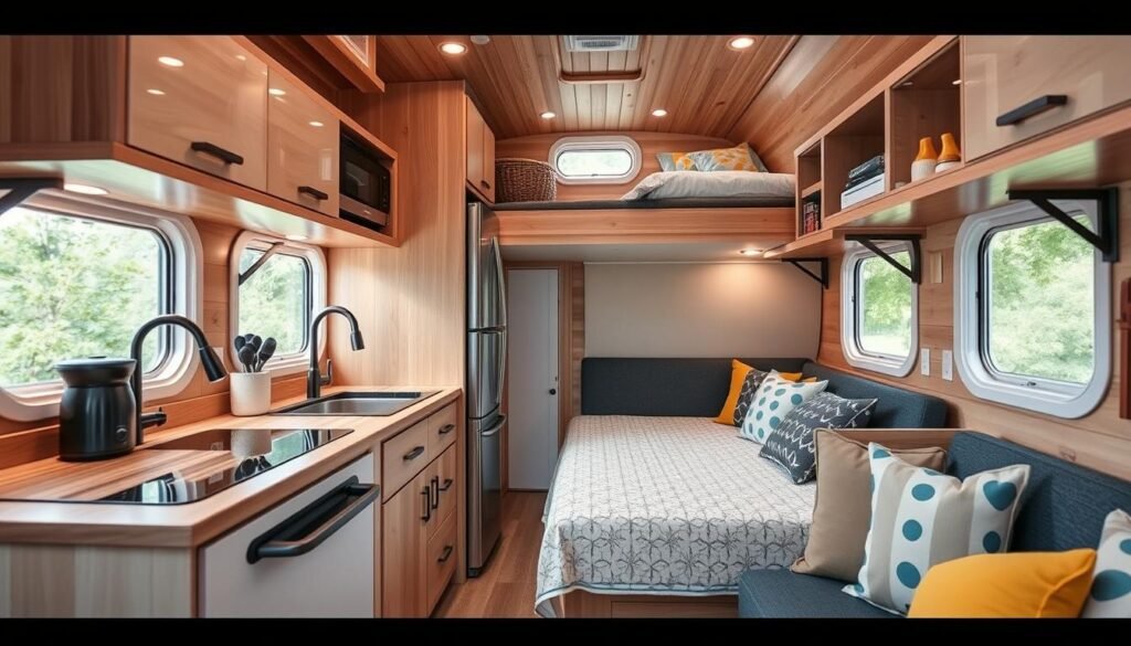 Space-saving appliances in compact living